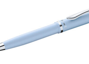 pelikan jazz pastel boligrafo con mecanismo de giro punta mediana cuerpo lacado recargable color azul pastel