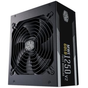 cooler master fuente de alimentacion 80 plus gold 1250w atx 3.1 pfc activo ventilador 120mm