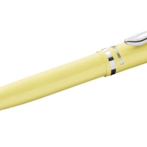 pelikan jazz pastel boligrafo con mecanismo de giro punta mediana cuerpo lacado recargable color amarillo pastel