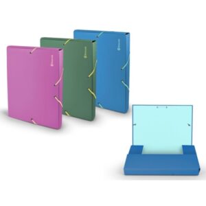 bismark carpeta para proyectos a4 medidas 240x320x30mm fabricada en polipropileno cierre con gomas colores surtidos