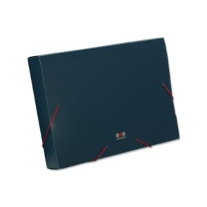 manager carpeta para proyectos lomo de 30mm fabricada en polipropileno cierre con gomas color azul oscuro