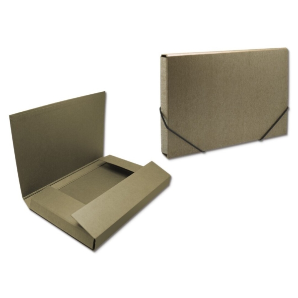bismark carpeta para proyectos medidas 350x230x50mm fabricada en carton cierre con gomas color marron