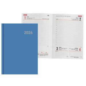ingraf paris agenda anual dia pagina viernes, sabado y domingo misma pagina tamaño 15x21cm color azul claro