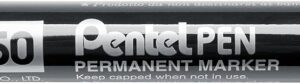 pentel pen n50 rotulador permanente punta de 4.3mm resistente a agua y luz color negro