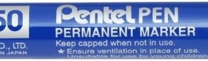 pentel pen n50 rotulador permanente punta de 4.3mm resistente a agua y luz color azul