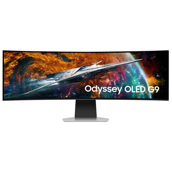 samsung g95sc odyssey oled monitor 49" curvo 1800r oled dqhd 240hz freesync premium pro respuesta 0.03ms altavoces incorporados wifi, bluetooh 5.2, hdmi, usb 3.2 vesa 100x100mm