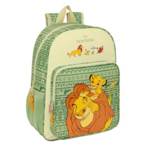 safta el rey leon "mufasa" mochila adaptable a carro asa de mano 33x42x14cm color verde
