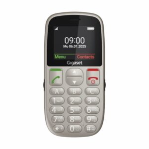 gigaset gl395 telefono movil para mayores pantalla 2.2" ip44 base de carga color gris