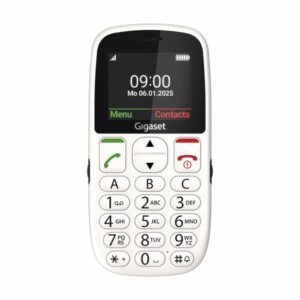 gigaset gl395 telefono movil para mayores pantalla 2.2" ip44 base de carga color blanco