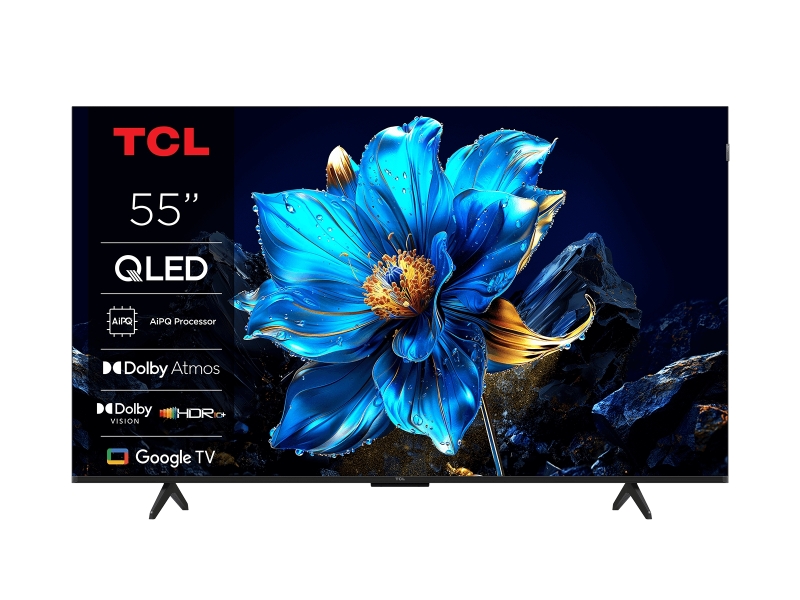 tcl 55p7k televisor smart tv 55" qled ultrahd 4k hdr google tv wifi dolby atmos dolby vision game accelerator