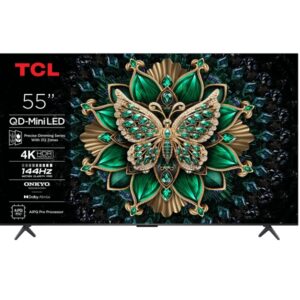 tcl 55c6k televisor smart tv 55" miniled ultrahd 4k google tv 144hz sonido onkyo dolby vision iq dolby atmos vesa 300x300