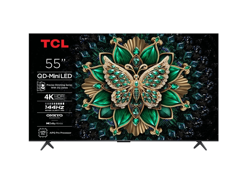 tcl 55c6k televisor smart tv 55" miniled ultrahd 4k google tv 144hz sonido onkyo dolby vision iq dolby atmos vesa 300x300