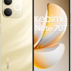 realme note 70t smartphone pantalla amoled 6.75" 90hz 4gb 128gb bateria 6000mah color dorado