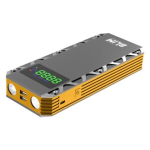 blim bl0433 arrancador de baterias 3 en 1 20000mah arranque 12v powerbank linterna proteccion contra cortocircuitos, sobrecargas y descargas 1000 ciclos de vida util color gris