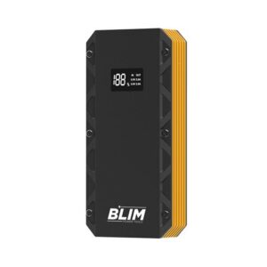 blim bl0432 arrancador de baterias 3 en 1 8000mah arranque 12v powerbank linterna proteccion contra cortocircuitos, sobrecargas y descargas 1000 ciclos de vida util color negro