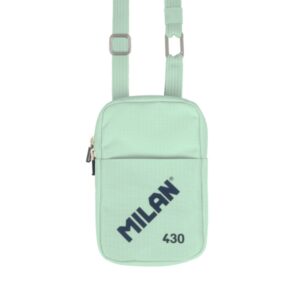 milan coleccion 430 bolso pequeño bandolera tamaño bolso 19x2.3x12.8cm cierre de cremallera mosqueton de aluminio color verde