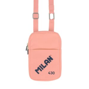 milan coleccion 430 bolso pequeño bandolera tamaño bolso 19x2.3x12.8cm cierre de cremallera mosqueton de aluminio color rosa