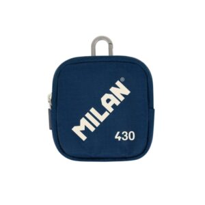 milan coleccion 430 monedero pequeño tamaño monedero 10,3x10x2,5cm cierre de cremallera mosqueton de aluminio color azul marino