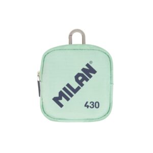 milan coleccion 430 monedero pequeño tamaño monedero 10,3x10x2,5cm cierre de cremallera mosqueton de aluminio color verde