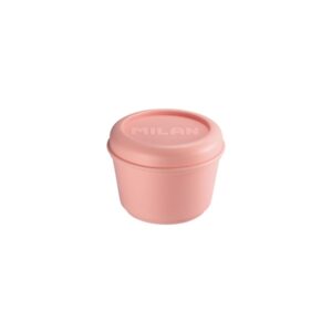 milan coleccion 430 fiambrera redonda 0.25l apta para microondas, lavavajillas y congelador libre de bpa medidas 10 Ø x 7cm color rosa