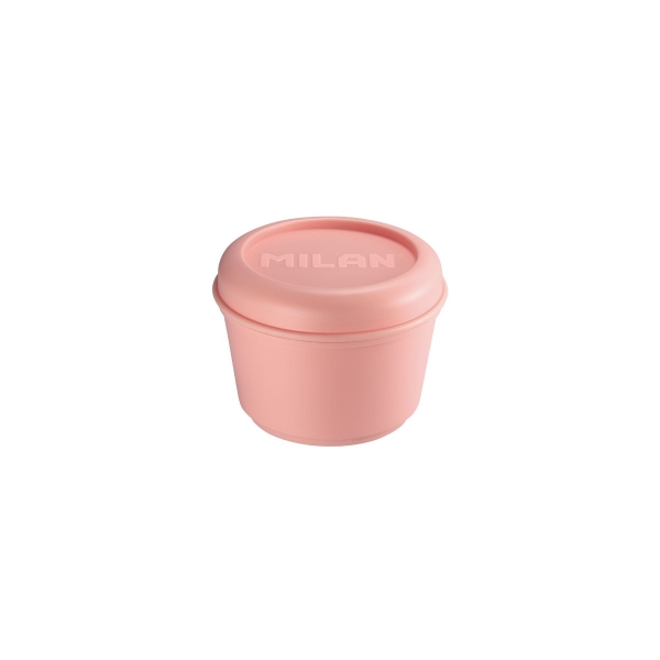 milan coleccion 430 fiambrera redonda 0.25l apta para microondas, lavavajillas y congelador libre de bpa medidas 10 Ø x 7cm color rosa
