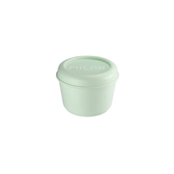 milan coleccion 430 fiambrera redonda 0.25l apta para microondas, lavavajillas y congelador libre de bpa medidas 10 Ø x 7cm color verde