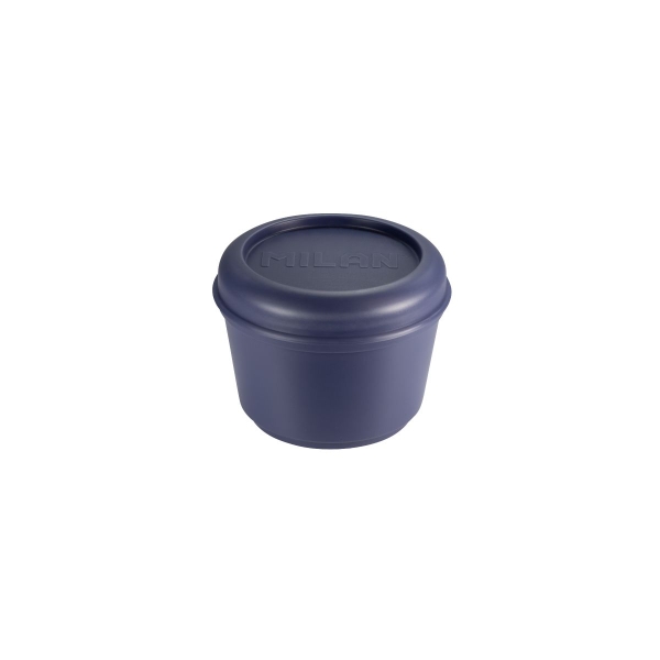 milan coleccion 430 fiambrera redonda 0.25l apta para microondas, lavavajillas y congelador libre de bpa medidas 10 Ø x 7cm color azul