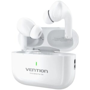 vention echo lite e11 auriculares bluetooth 5.4 con estuche de carga true wireless 6h autonomia color blanco