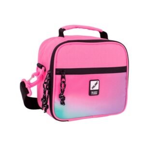 milan sunset bolsa isotermica porta alimentos 3,5l incluye 3 recipientes para alimentos interior aislante termico apertura total correa regulable y extraible color rosa