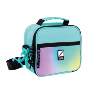 milan sunset bolsa isotermica porta alimentos 3,5l incluye 3 recipientes para alimentos interior aislante termico apertura total correa regulable y extraible color turquesa