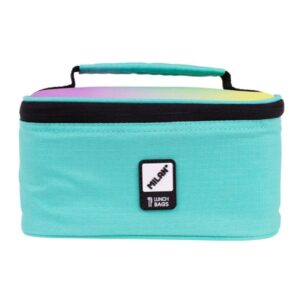 milan sunset bolsa isotermica porta alimentos 1,5l incluye 1 recipiente para alimentos interior aislante termico apertura total color turquesa