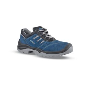 upower better s calzado de seguridad bajos talla 44 empeine gamuza transpirable, puntal acero, antiperforacion, suela antideslizante pu/pu, proteccion s1ps fo sr color azul