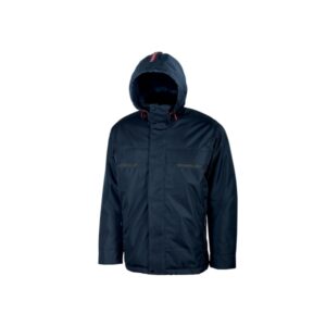 upower snow chaqueta funcional con multiples bolsillos talla 2xl capucha ajustable, detalles reflectantes, tejido de refuerzo, proteccion dpi1 color azul marino