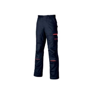 upower nimble pantalon de trabajo confortable y resistente talla 44 multiples bolsillos, cintura elastica, costuras triples, proteccion dpi1 color azul marino