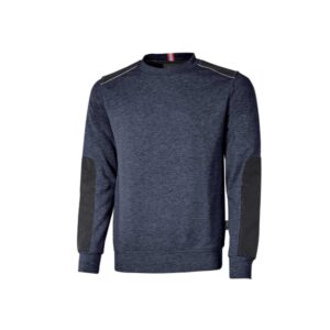 upower ryke sudadera cepillada cuello redondo talla 4xl bolsillo antebrazo, refuerzos antidesgaste, elementos reflectantes, proteccion dpi1 color azul marino