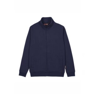 upower sotra sudadera de trabajo sin capucha talla 5xl cremallera, polialgodon perchado, diseño ergonomico, puños y dobladillo elastico, bolsillos laterales, proteccion dpi1 color azul marino