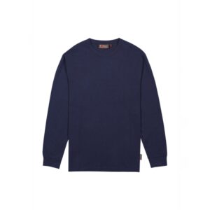 upower renga camiseta de manga larga talla l algodon jersey suave, diseño elegante con canale, refuerzos en hombros y cuello, proteccion dpi1 color azul marino