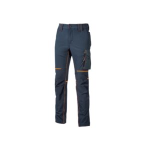 upower world pantalon stretch resistente talla 4xl transpirable y de secado rapido, bolsillos funcionales, ajuste retractil, detalles reflectantes, proteccion dpi1, costuras triples color azul marino