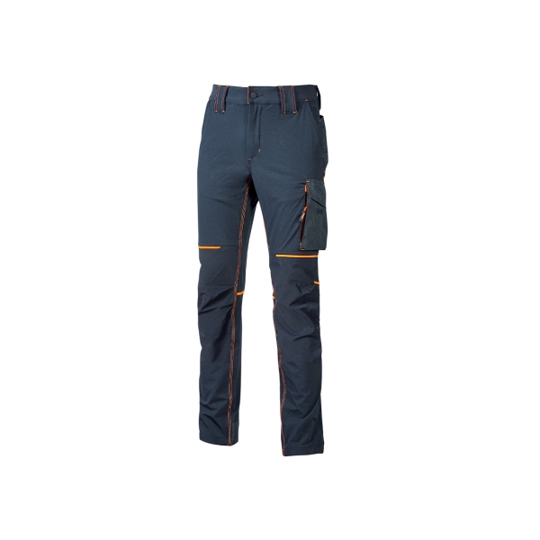 upower world pantalon stretch resistente talla 4xl transpirable y de secado rapido, bolsillos funcionales, ajuste retractil, detalles reflectantes, proteccion dpi1, costuras triples color azul marino