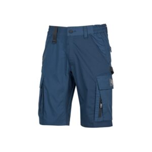 upower solaris bermudas cargo funcionales talla s tejido ripstop elastico, multibolsillos, detalles reflectantes, proteccion lumbar, cierre antirayaduras, porta identificacion oculto color azul marino