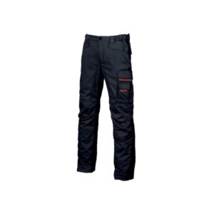 upower smile pantalones de trabajo en algodon elastico talla 52 multiples bolsillos, cierre cremallera, refuerzos en rodillas, ajuste slim fit, proteccion dpi1 color azul marino