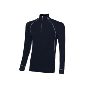 upower makalu camiseta de trabajo tecnica talla 4xl cuello alto con cremallera, costuras planas antirritacion, material transpirable color azul marino
