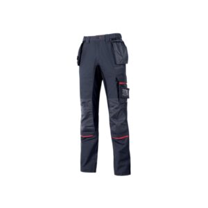 upower race pantalon de alta calidad talla 54 multiples bolsillos desmontables, refuerzos en cordura, paneles elasticos, proteccion dpi1, detalles reflectantes, ajuste ergonomico color azul marino