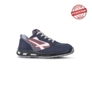 upower active s esd calzado de seguridad bajos talla 35 parte superior de nailon ultraflexible y gamuza suave, puntera de aluminio, suela antideslizante, proteccion s1ps fo sr color azul marino / gris
