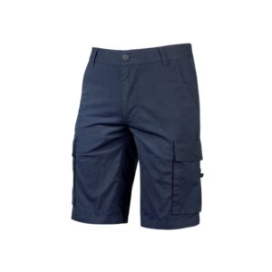 upower summer bermuda cargo de algodon elastico talla s ajuste slim fit, bolsillos multifuncionales, triple costura, boton antiarañazos, proteccion dpi1 color azul oscuro westlake