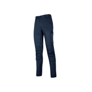 upower meek pantalones cargo stretch talla s bolsillos multifuncionales, refuerzos poli oxford, cinturilla elastica, perfiles reflectantes, proteccion dpi1, ajuste slim fit color azul oscuro westlake