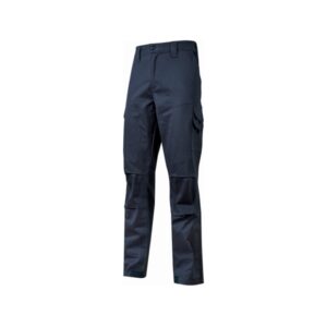 upower belgrado pantalon de trabajo resistente talla 4xl tela elastica, multiples bolsillos, cintura elastica, proteccion lumbar, rodillas preformadas, costuras reforzadas, lavable a 60° color azul oscuro westlake