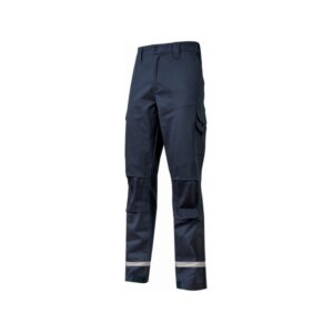 upower monaco pantalones de trabajo talla 4xl durabilidad y comodidad, tejido elastico, multiples bolsillos, proteccion lumbar, costuras reforzadas, detalles reflectantes color azul oscuro westlake