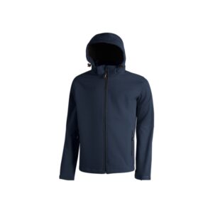 upower kyra cazadora de trabajo talla 4xl antiviento, repelente al agua, capucha desmontable, bolsillos con cierre, mangas preformadas, elementos reflectantes color azul oscuro westlake
