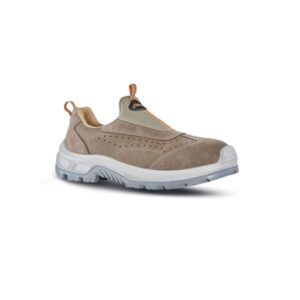 upower fit s calzado de seguridad bajos sin cuerdas talla 41 empeine gamuza perforada, puntal composite, antiperforacion, antideslizante, suela doble pu, proteccion s1ps fo sr color beige